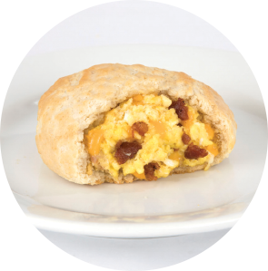 Bacon, Egg and Cheese Stuffed Biscuit