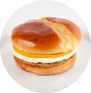 Smokey bistro chicken sandwich on brioche circle image