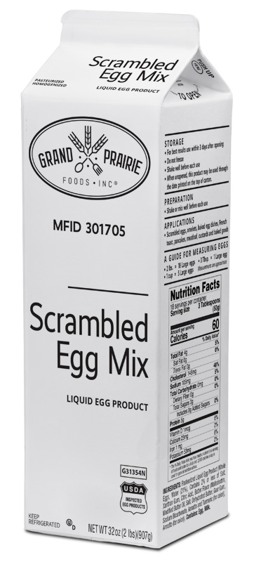 Grand Prairie Foods Liquid Egg Carton